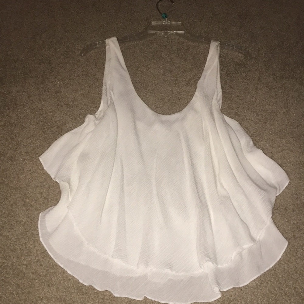 BP White ruffle tank